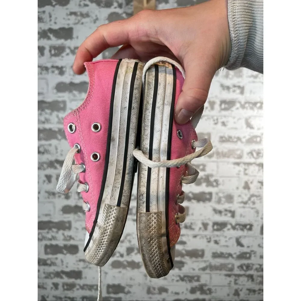 Converse | kids pink lace up shoes youth 11